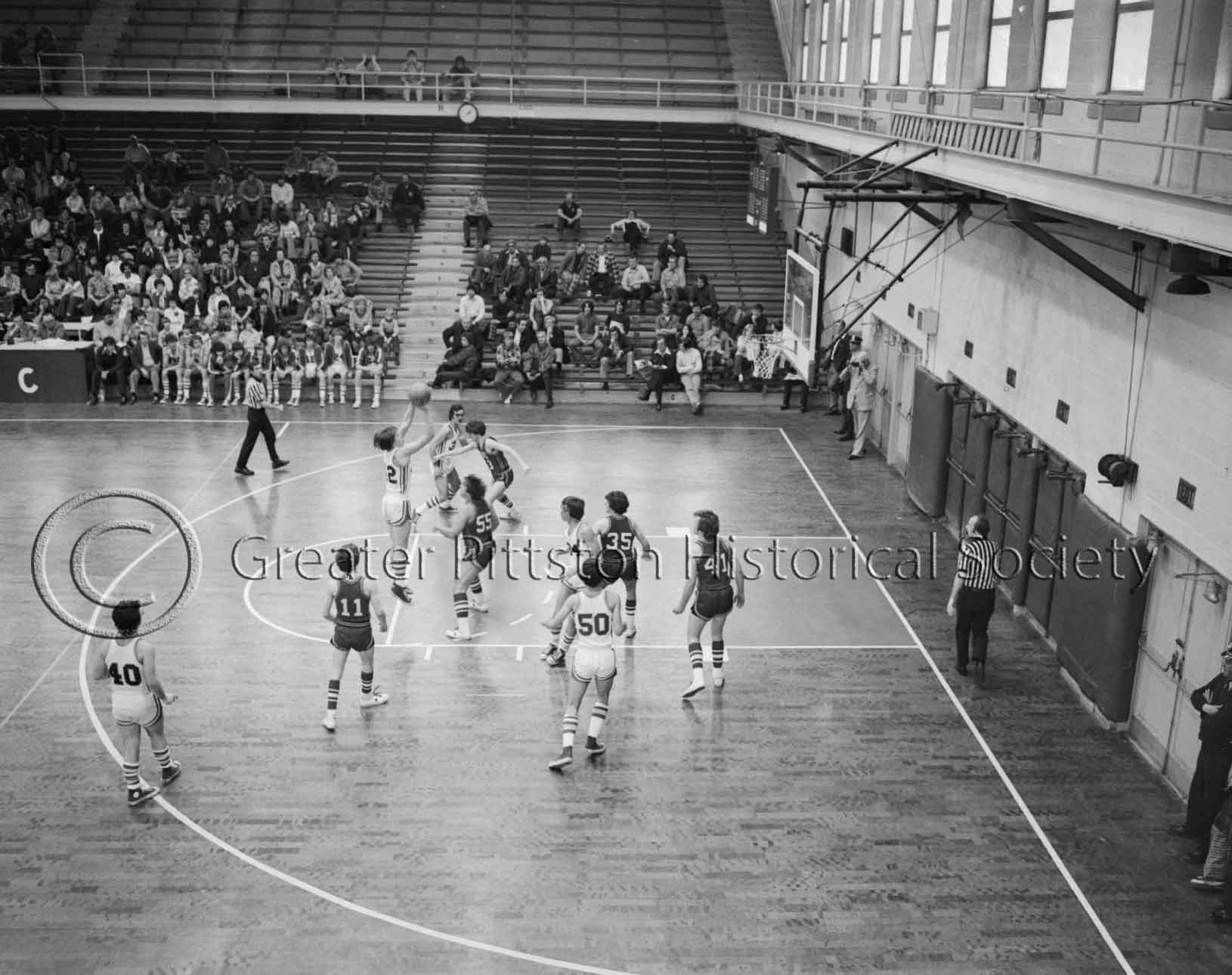 Pittston Area High School vs. Unknown Opponent (1976), Scranton, PA. Sunday Dispatch Photographic Collection (1976.1.1102), Greater Pittston Historical Society, Pittston, PA.