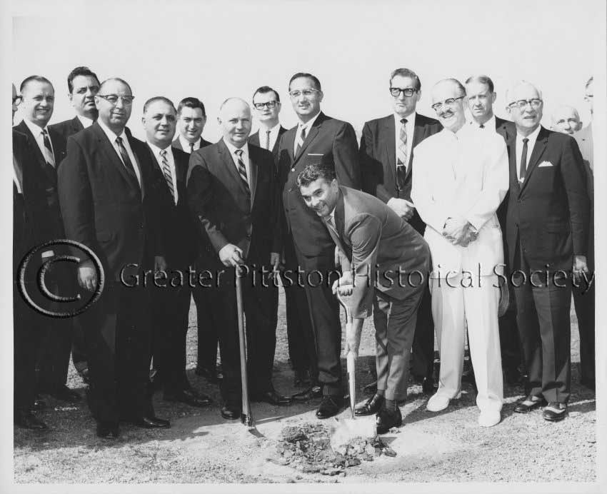 Caption: Congressman Daniel J. Flood and other local dignitaries, as a ground-breaking ceremony near Pittston, c.1970-1980. Lukasik Studios Collection, Greater Pittston Historical Society, Pittston, PA.